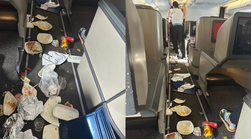 航班遭遇恐怖亂流 托盤飛上機(jī)艙天花板餐具落滿地 10人受傷空姐腿部骨折 航班遭遇恐怖亂流 托盤飛上機(jī)艙天花板餐具落滿地 10人受傷空姐腿部骨折