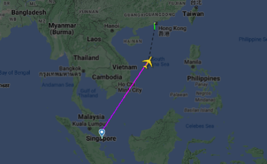 新加坡飛上海波音747貨機機上發出火警 緊急降落香港 新加坡飛上海波音747貨機機上發出火警 緊急降落香港