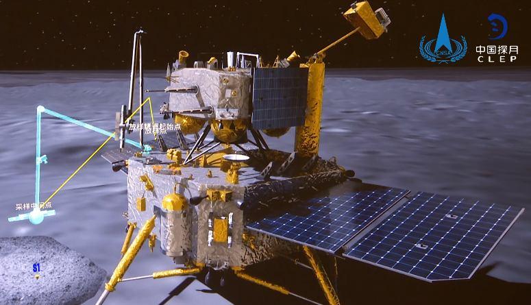 嫦娥六號完成采樣 上升器從月背起飛進入預定環月軌道 嫦娥六號完成采樣 上升器從月背起飛進入預定環月軌道