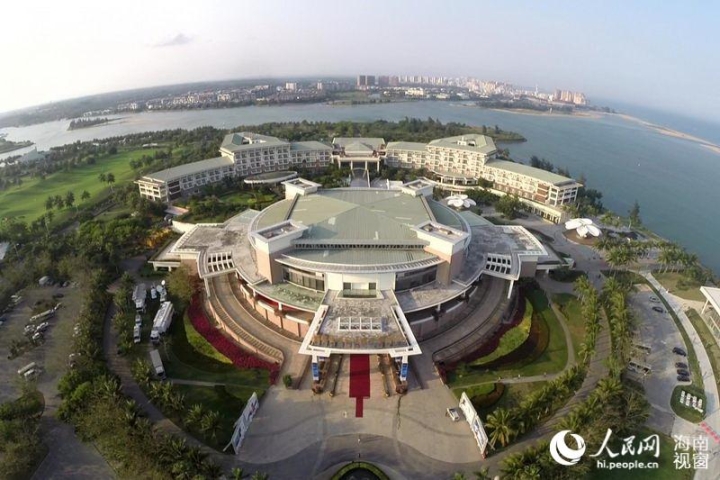 航拍博鰲亞洲論壇國際會議中心全景圖