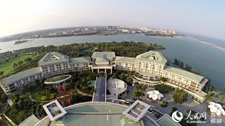 航拍博鰲亞洲論壇國際會議中心全景圖