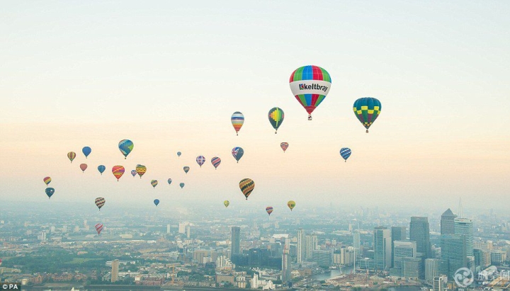 6月19日，英國倫敦舉行一年一度的市長熱氣球比賽，為市長基金募集善款