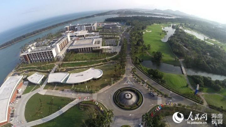 航拍博鰲亞洲論壇國際會議中心全景圖