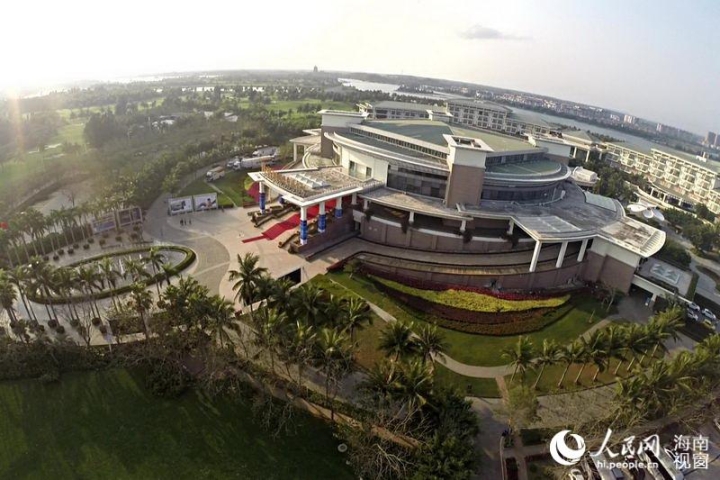 航拍博鰲亞洲論壇國際會議中心全景圖
