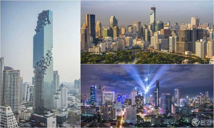泰國第一高樓 MahaNakhon 8月29日以燈光秀對(duì)外宣布完工